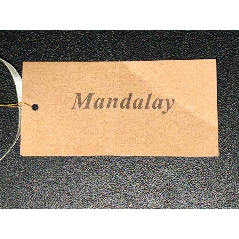 NWT Mandalay Cream Ivory Gold Beaded Fringe Midi Evening Cocktail Dress Womens 6 - Picture 13 of 16